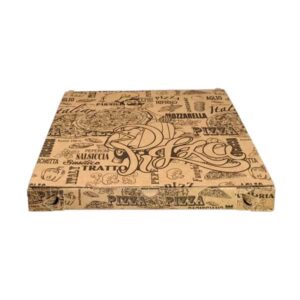 Scatolificio Martinelli Srl: Scatole Pizza 32x32 Avana h. 3 cm con chiusura Italiana (Occhiellata)