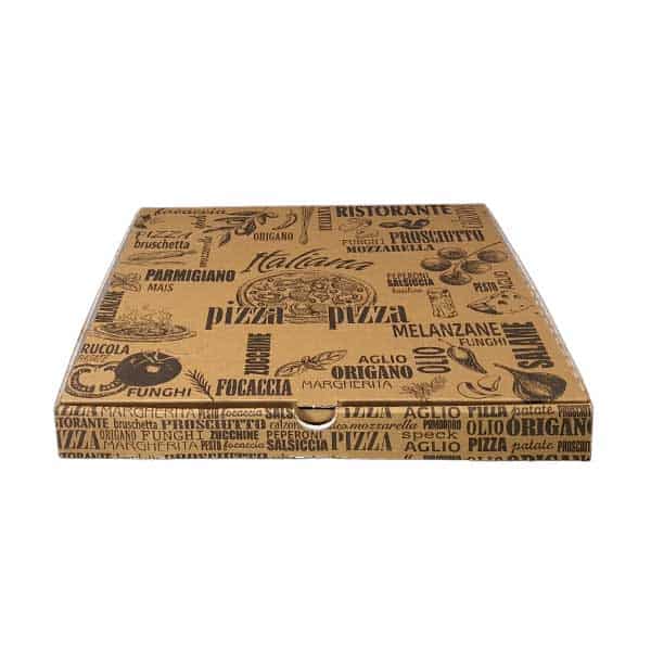 Scatolificio Martinelli Srl: Contenitore Pizza 33×33 Avana h. 3,5 cm chiusura Americana