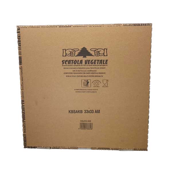 Scatolificio Martinelli Srl: Cartoni Pizza 33×33 Avana h. 3,5 cm chiusura Americana