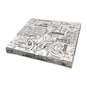 Scatolificio Martinelli Srl: Cartone Pizza 33×33 h. 3 cm con chiusura Italiana (Occhiellata)