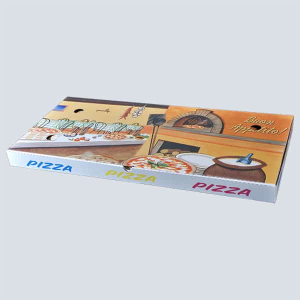 Scatolificio Martinelli Srl - Cartone Pizza 35x75x5 chiusura Americana con stampa generica e personalizzata