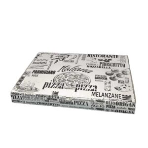 Scatolificio Martinelli Srl: cartone pizza 37x47 h. 5 cm Kraft Bianco con chiusura Americana