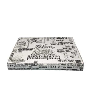 Scatolificio Martinelli Srl: cartoni pizza 37x47 h. 5 cm Kraft Bianco con chiusura Americana