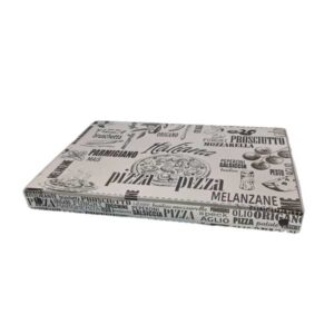 Scatolificio Martinelli Srl: scatole pizza 40x60 h. 5 cm Kraft Bianco con chiusura Italiana (Occhiellata)