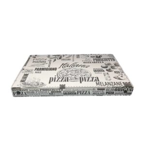 Scatolificio Martinelli Srl: cartoni pizza 40x60 h. 5 cm Kraft Bianco con chiusura Italiana (Occhiellata)