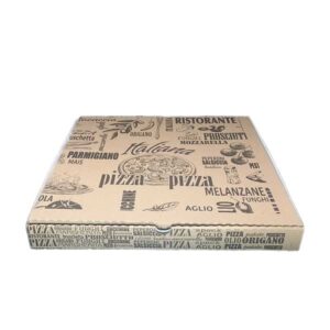 Scatolificio Martinelli Srl: cartoni pizza 45x45 h. 5 cm Kraft Avana con chiusura Americana