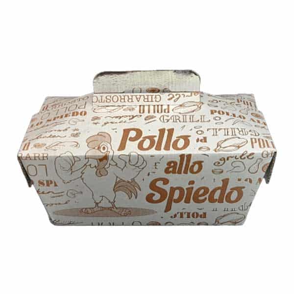 Scatolificio Martinelli Srl: scatola alimentare da asporto per pollo intero con interno in alluminio