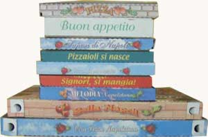 Scatolificio Martinelli Srl - alcune delle nostre Scatole Pizza con stampa generica e personalizzata di tutte le dimensioni