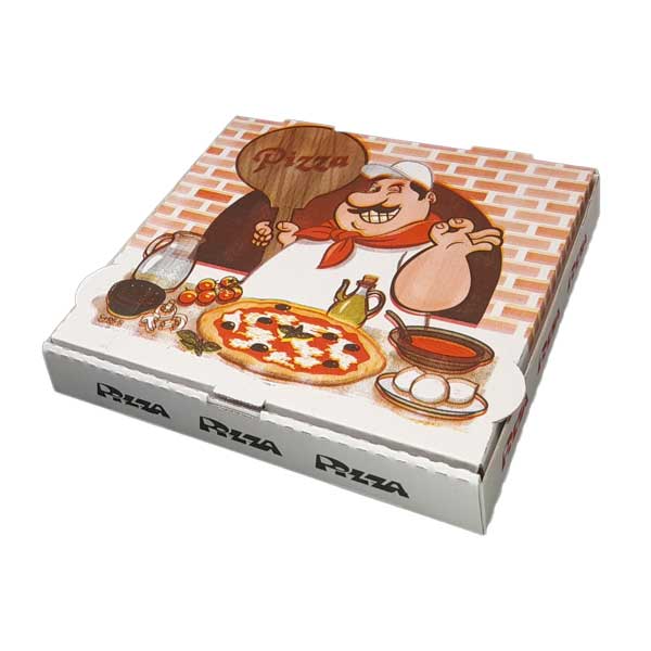 Scatolificio Martinelli Srl: Cartone Pizza 26×26 h. 3,5 cm con chiusura Americana