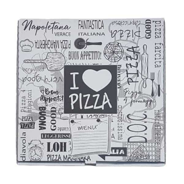 Scatolificio Martinelli Srl: Contenitore Pizza 33x33 h. 3,5 cm con chiusura Americana