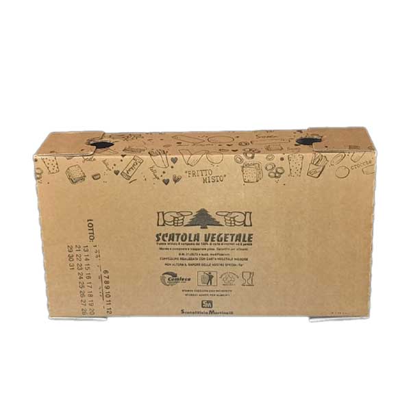 Scatolificio Martinelli Srl: box porta fritti 28x16 h. 6 cm Kraft Avana