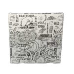 Scatolificio Martinelli Srl: cartone pizza 32x32 h. 3 cm Kraft Bianco con chiusura Italiana (Occhiellata)