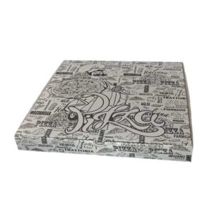 Scatolificio Martinelli Srl: cartone pizza 40x40 h. 4 cm Kraft Bianco con chiusura Americana